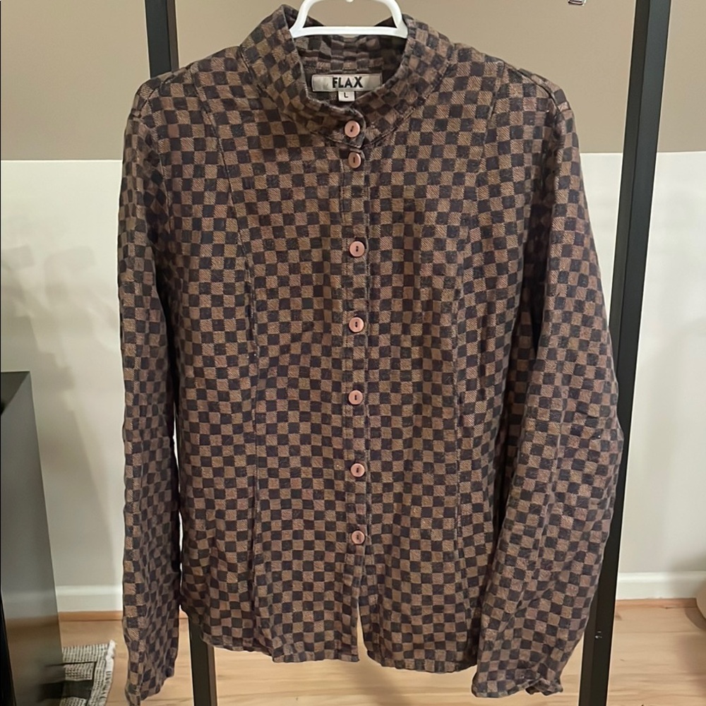 FLAX checker button top